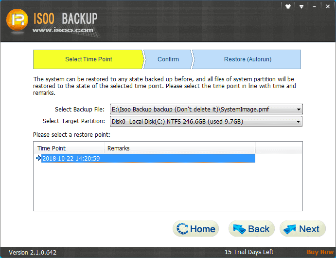 Configure backup parameters